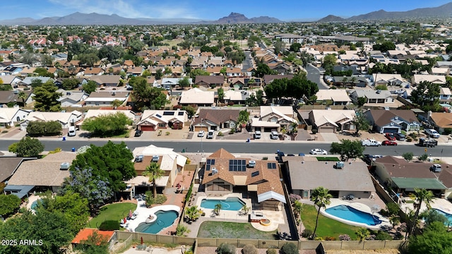 6457 E Encanto St, Mesa, AZ 85205 - drone / aerial view featuring a mountain view and a residential view