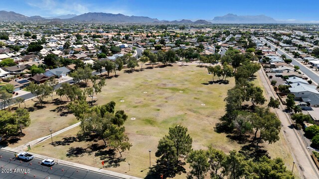 6457 E Encanto St, Mesa, AZ 85205 - birds eye view of property with a mountain view and a residential view