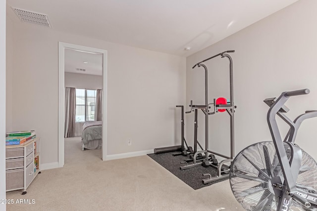 2881 N Riverside Dr, Florence, AZ 85132 - exercise room featuring carpet floors and baseboards