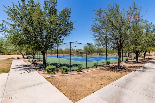 2881 N Riverside Dr, Florence, AZ 85132 - view of tennis court with fence