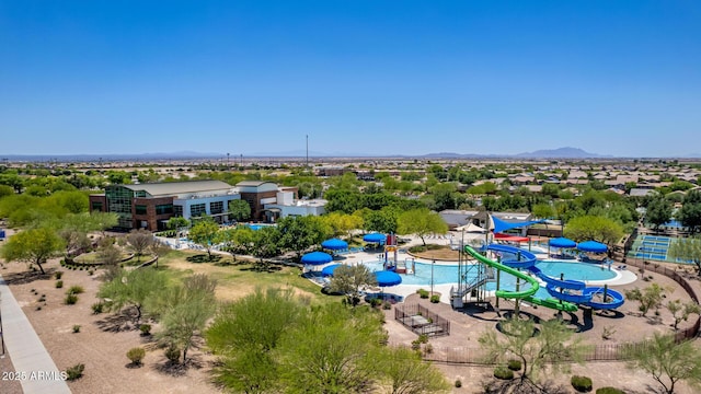 2881 N Riverside Dr, Florence, AZ 85132 - bird's eye view of a pool area and mountains