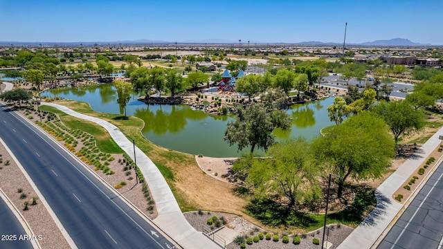 2881 N Riverside Dr, Florence, AZ 85132 - aerial view of residential area with a water and mountain view