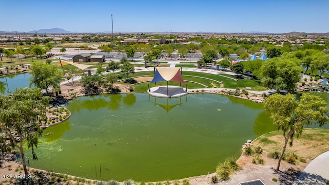 2881 N Riverside Dr, Florence, AZ 85132 - aerial perspective of suburban area with a water and mountain view