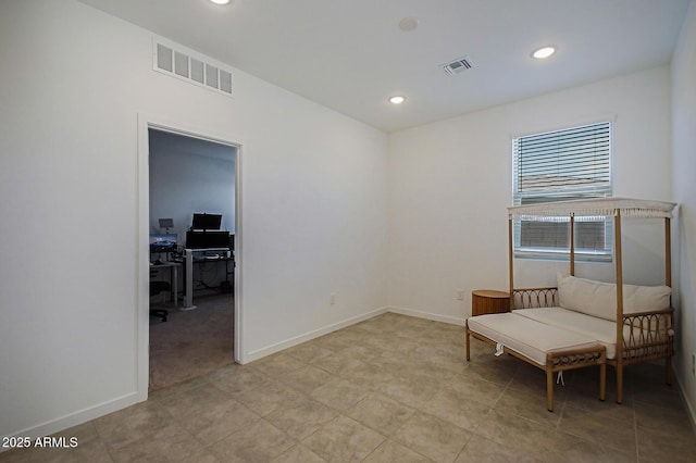 41600 W Dusty Creek Dr, Maricopa, AZ 85138 - sitting room with baseboards, visible vents, and recessed lighting