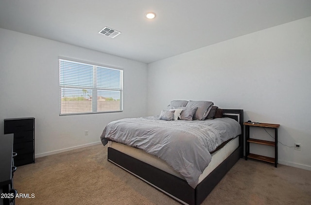 41600 W Dusty Creek Dr, Maricopa, AZ 85138 - bedroom featuring baseboards, visible vents, carpet floors, and recessed lighting