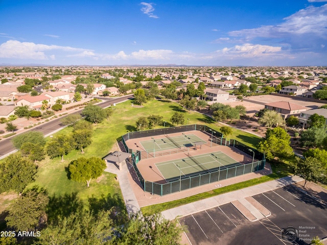 bird's eye view with a residential view