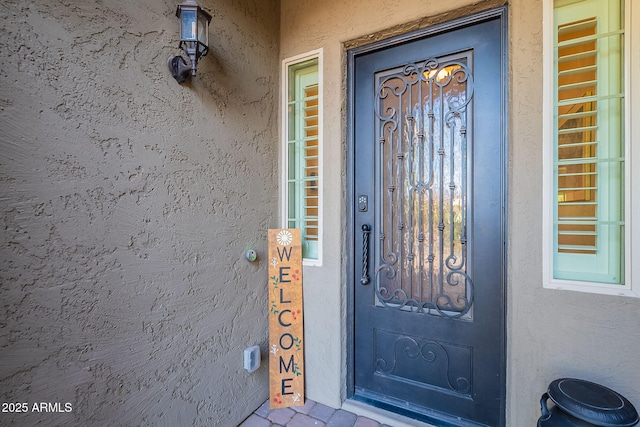 10207 W Hedge Hog Pl, Peoria, AZ 85383 - doorway to property featuring stucco siding