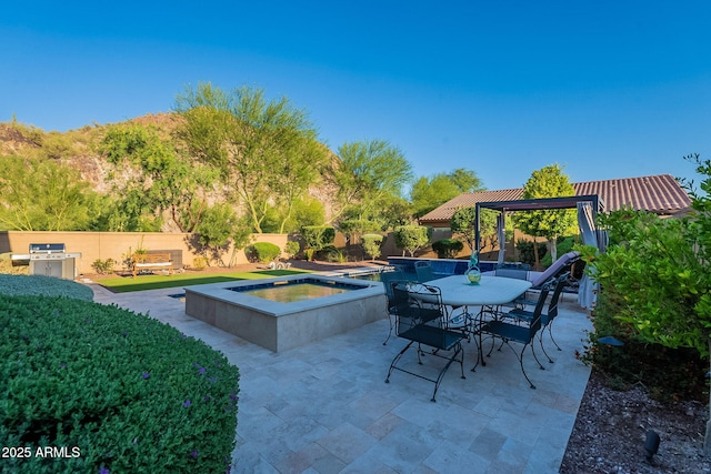 10207 W Hedge Hog Pl, Peoria, AZ 85383 - view of patio featuring a gazebo and outdoor dining area