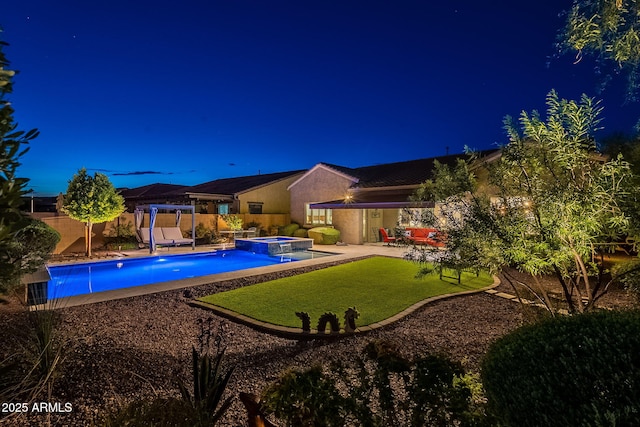 10207 W Hedge Hog Pl, Peoria, AZ 85383 - view of swimming pool with a patio and a pool with connected hot tub