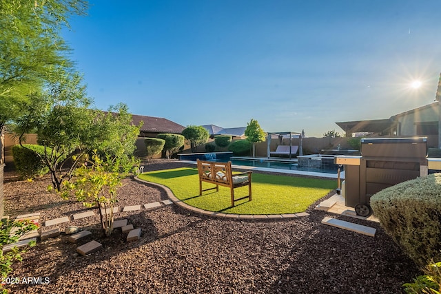 10207 W Hedge Hog Pl, Peoria, AZ 85383 - fenced backyard with an infinity pool