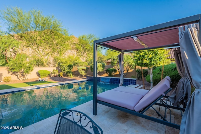 10207 W Hedge Hog Pl, Peoria, AZ 85383 - view of swimming pool with a fenced backyard and a patio area