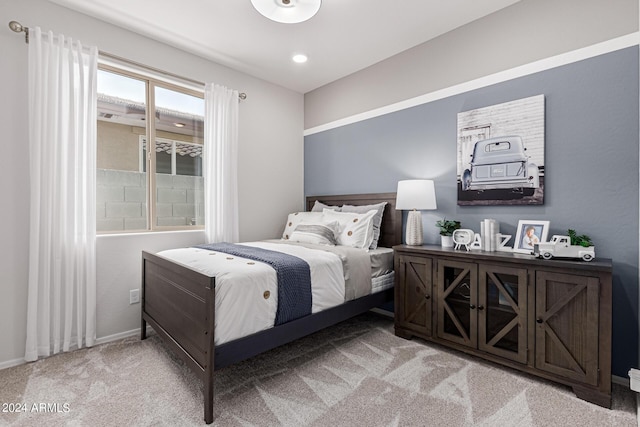 view of carpeted bedroom