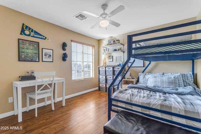 bedroom featuring hardwood / wood-style floors