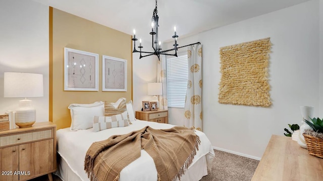 24052 W Pima St, Buckeye, AZ 85326 - bedroom featuring a chandelier and carpet flooring