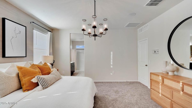 24052 W Pima St, Buckeye, AZ 85326 - bedroom featuring light carpet and a chandelier
