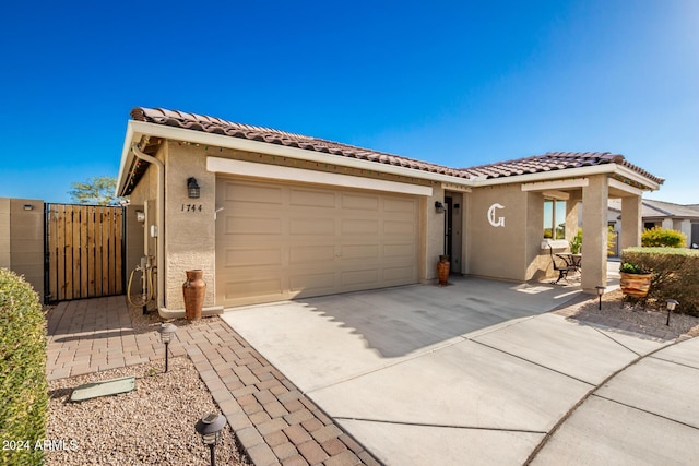 view of front of house featuring a garage