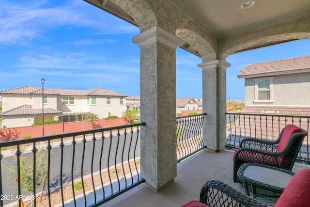 balcony with a residential view