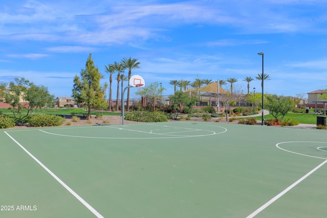 view of basketball court with community basketball court