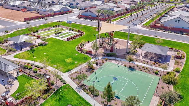 aerial view featuring a residential view