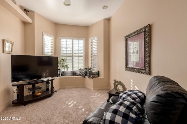 view of carpeted living room