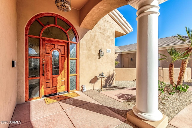 view of doorway to property