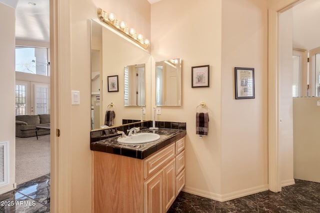 bathroom featuring vanity