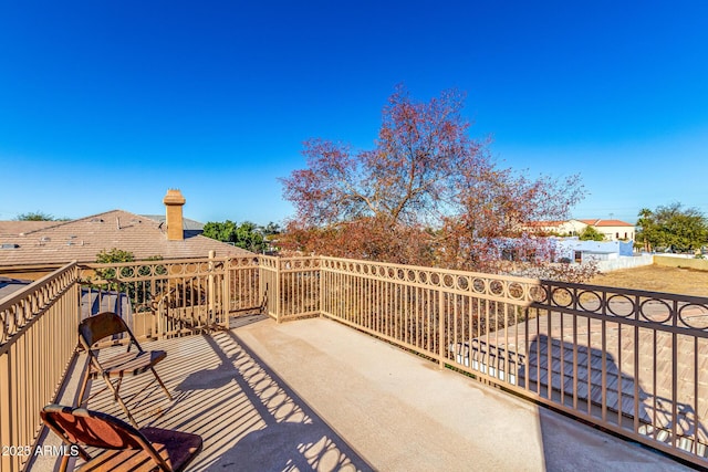 view of patio / terrace featuring a balcony