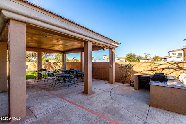 view of patio / terrace featuring area for grilling