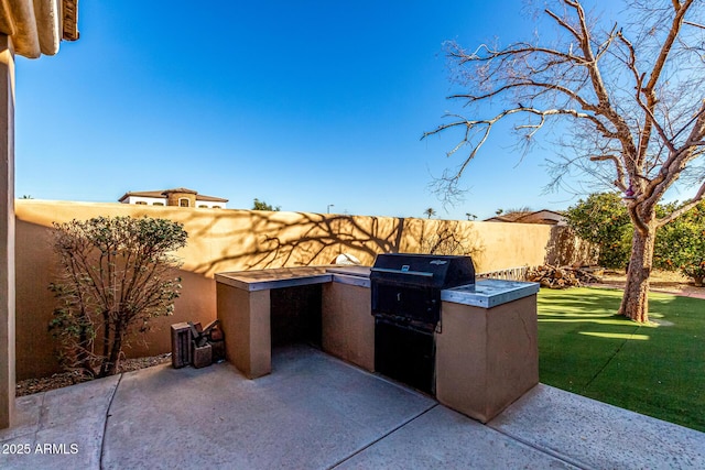 view of patio / terrace featuring area for grilling