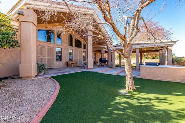 view of yard with a patio