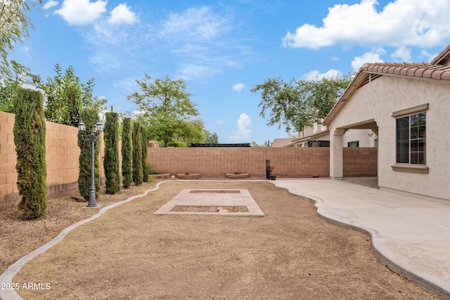 view of yard featuring a patio