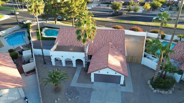 birds eye view of property