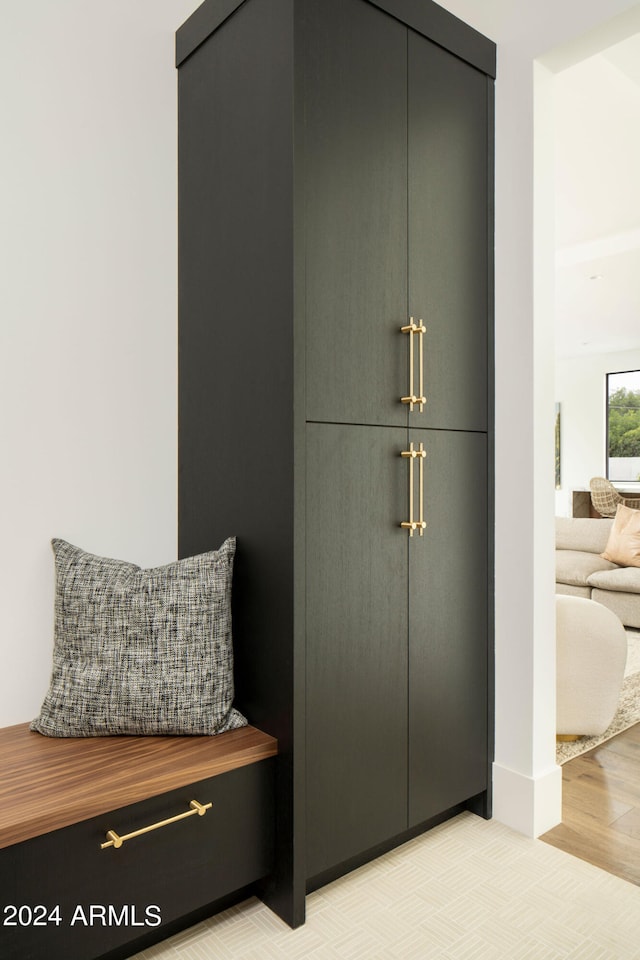 mudroom featuring light hardwood / wood-style flooring