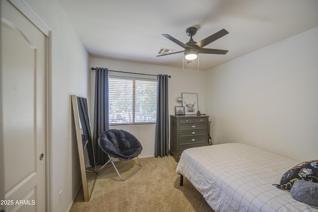 4609 E Ironhorse Rd, Gilbert, AZ 85297 - bedroom with carpet, ceiling fan, and baseboards