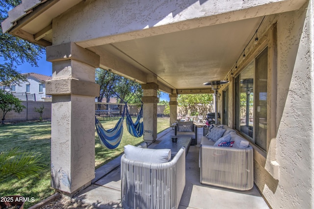 4609 E Ironhorse Rd, Gilbert, AZ 85297 - view of patio / terrace with an outdoor hangout area and a grill