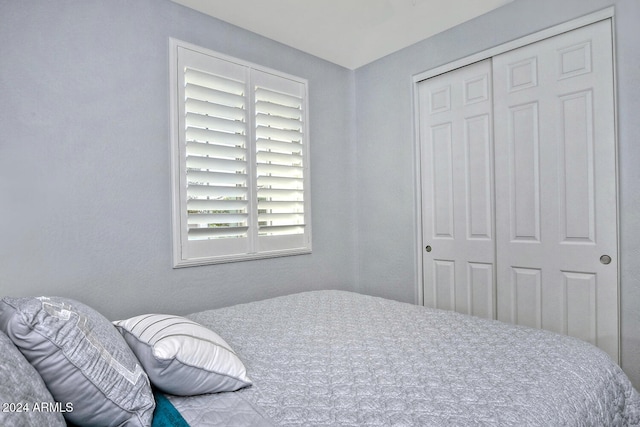 bedroom with a closet