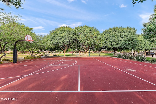 view of basketball court featuring community basketball court