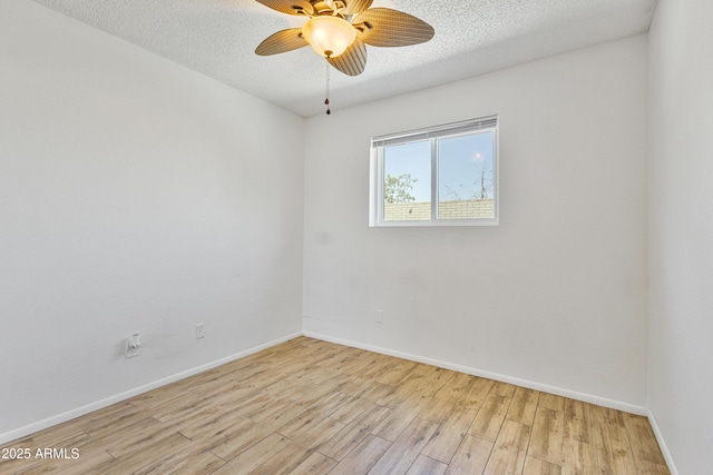 2706 W Isabella Ave, Mesa, AZ 85202 - empty room with ceiling fan, light wood-style floors, and a textured ceiling