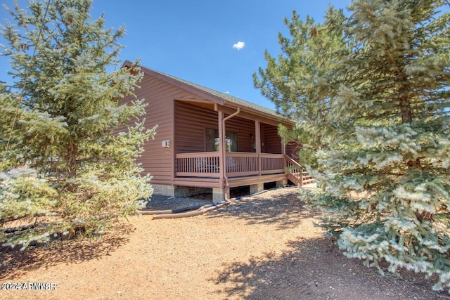 exterior space featuring covered porch