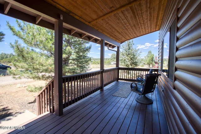 view of wooden terrace