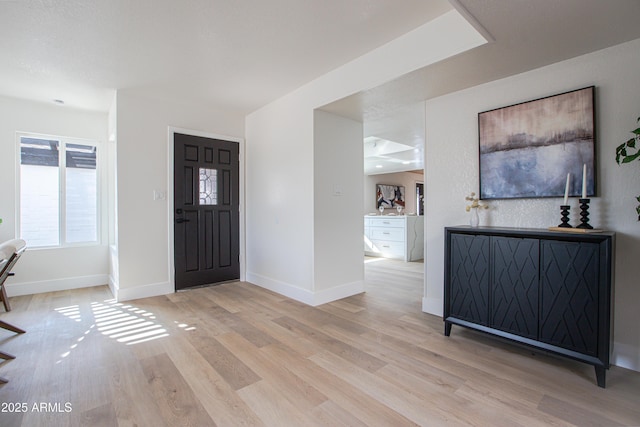 entryway featuring light wood-type flooring