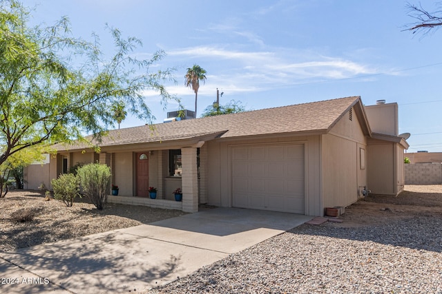 ranch-style house with a garage