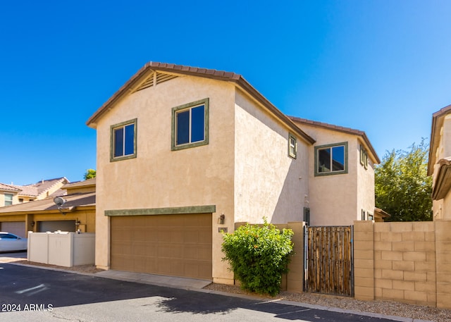 view of front of house featuring a garage