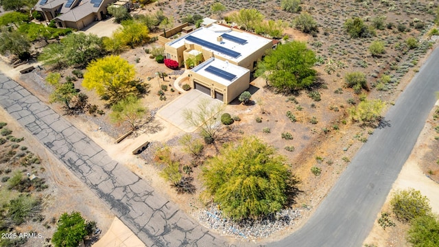 aerial view with view of desert
