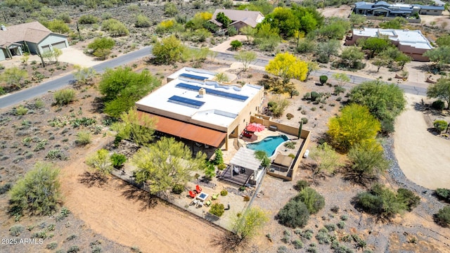 bird's eye view featuring view of desert