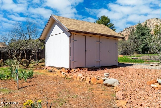 view of outdoor structure