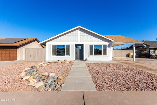 view of ranch-style home