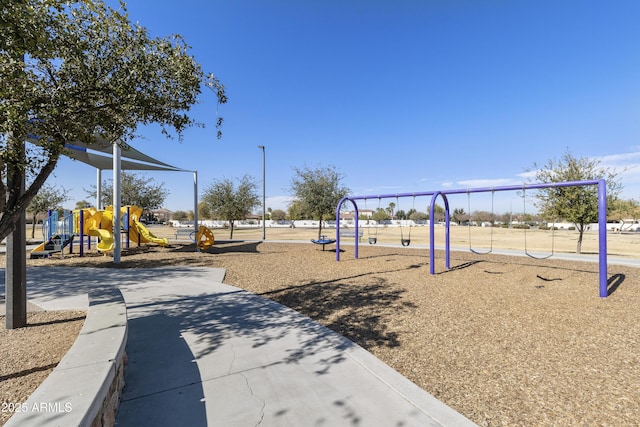 view of community jungle gym