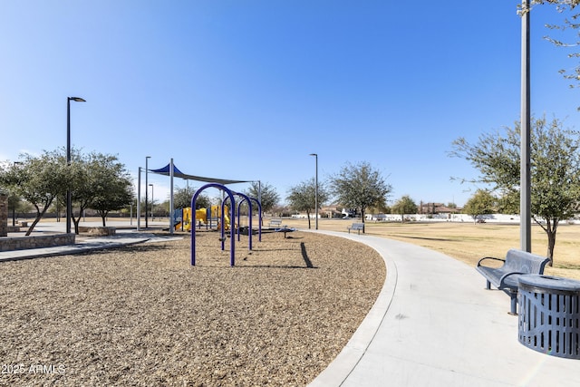 view of community jungle gym