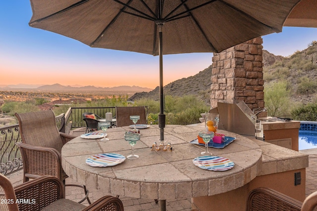 11550 E Paradise Ln, Scottsdale, AZ 85255 - view of patio with a mountain view